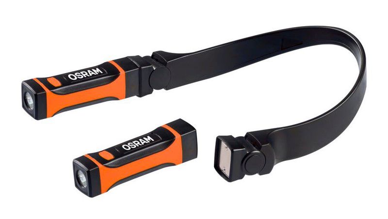 Wearable Neck Light (tragbare Nackenleuchte): Um den Hals gelegt, eignet sich die Arbeitsleuchte insbesondere für Arbeiten mit nach vorn gebeugter Körperhaltung. (Bild: Osram)