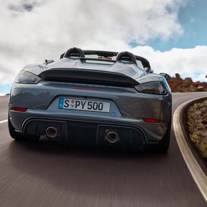 Aerodynamisch optimiert: Das Heck des 718 Spyder RS.(Bild:  Porsche)