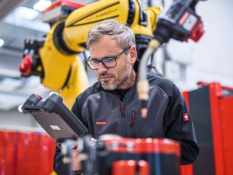 Verständlich: Dank der ausgereiften Roboter- und der Systemsteuerung lässt sich die Schweissanlage komfortabel und einfach programmieren und  bedienen. (Fronius)