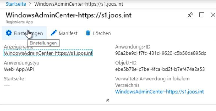 Im Azure-Portal können die Einstellungen für die Berechtigungen des Windows Admin Centers eingestellt werden. (Joos / Microsoft)