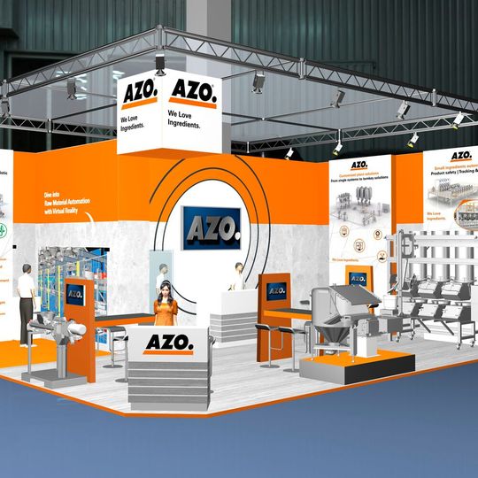 3D-Grafik vom Azo-Messestand(Bild:  Azo)