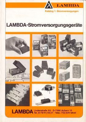 Bild 6: Der erste Hauptkatalog für Stromversorgungen aus dem Hause Lambda in Deutschland erscheint 1973. (Bild: TDK-Lambda)