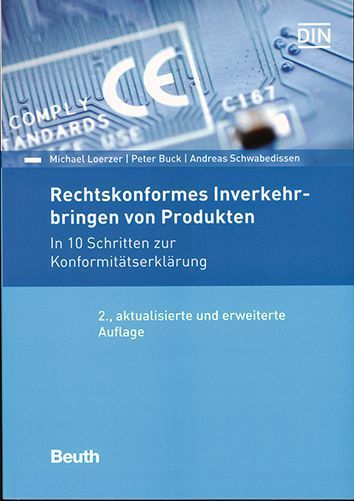 M. Loerzer, P. Buck und A. Schwabedissen: Rechtskonformes Inverkehrbringen von Produkten – In 10 Schritten zur Konformitätserklärung. Beuth 2017, 268 Seiten, ISBN 978-3-410-26256-5 (Buch), ISBN 978-3-410-26257-2 (E-Book), Buch: 48, E-Book: 48, Kombi: 62,40 Euro. (Beuth Verlag)