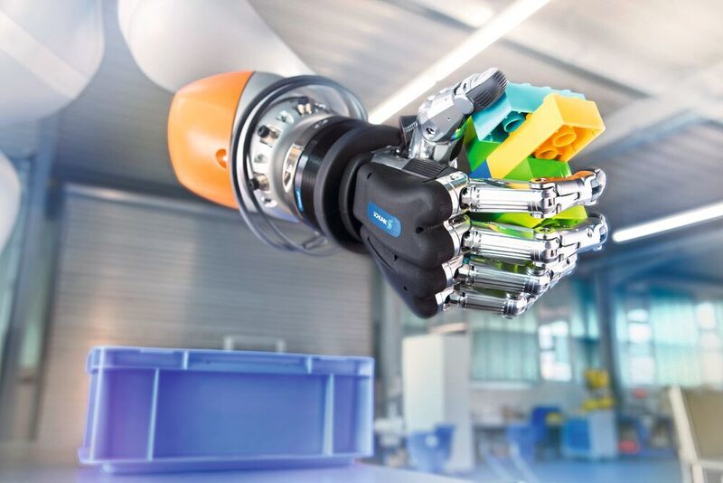 4. Roboter und autonome Systeme automatisieren die Produktion: Um das System auf die Verarbeitung von großen und schnell wachsenden Mengen unterschiedlicher Güter vorzubereiten, werden Handhabungsgeräte dies in Zukunft durch Reinforcement Learning und andere KI-Techniken automatisch lernen. (Schunk)