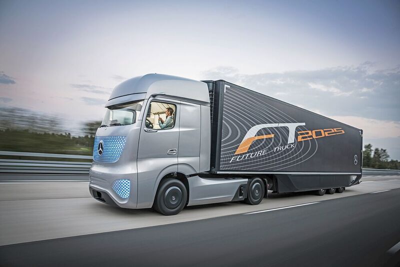 Alle Sensoren an Bord des Future Truck 2025 sind miteinander vernetzt und liefern ein komplettes Bild der Umgebung.  (Bild: Mercedes-Benz)