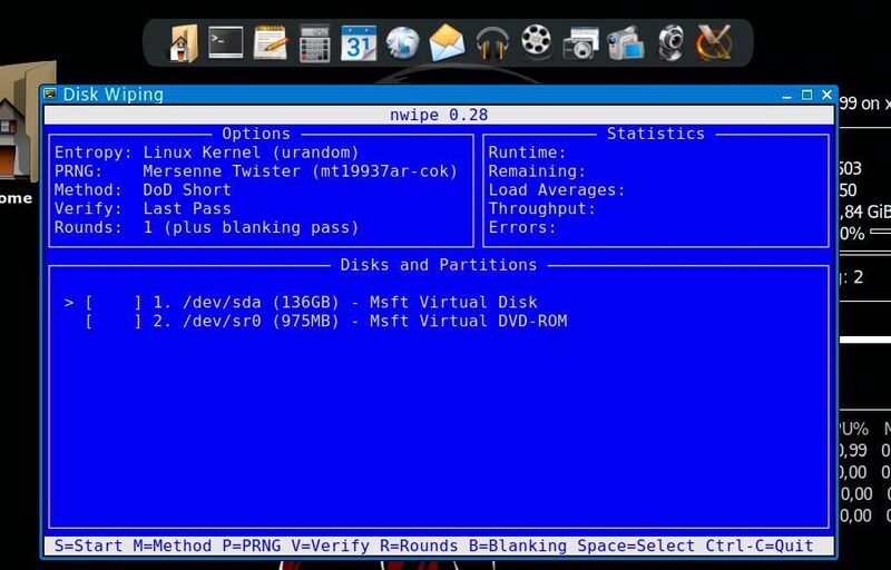 Festplatten lassen sich mit 4MLinux ebenfalls löschen. (Joos/4MLinux (Screenshot))