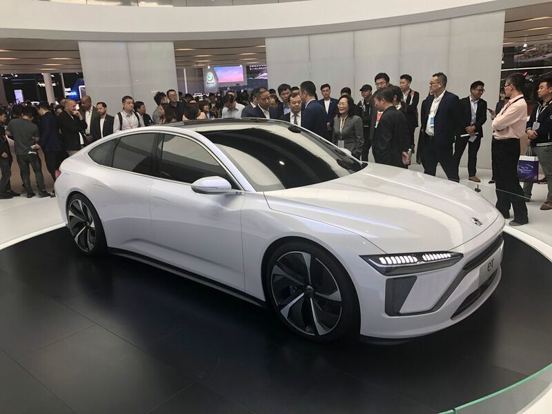 The electric car start-up Nio shows the sedan ET. (press-inform)
