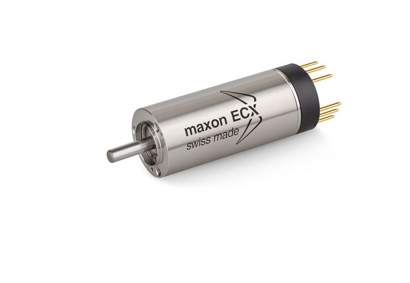 Der ECX-Motor 16 mit Pin-Verbindungen. (Bild: Maxon Motor)