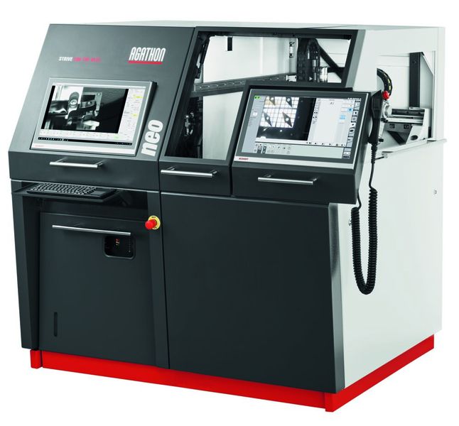 Laser-Vorbereitung Neo mit Automation: für mehr Produktivität beim Schleifen von Wendeschneidplatten aus superhartem Material. (Bild: Agathon)