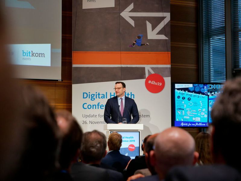 Der Bundesminister für Gesundheit Jens Spahn bei seiner Rede (jm)