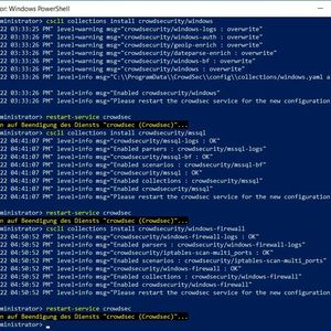Installieren von CrowdSec auf einem Windows-Server für das Testen nach Sicherheitslücken der eingesetzten Software.(Bild:  Joos)
