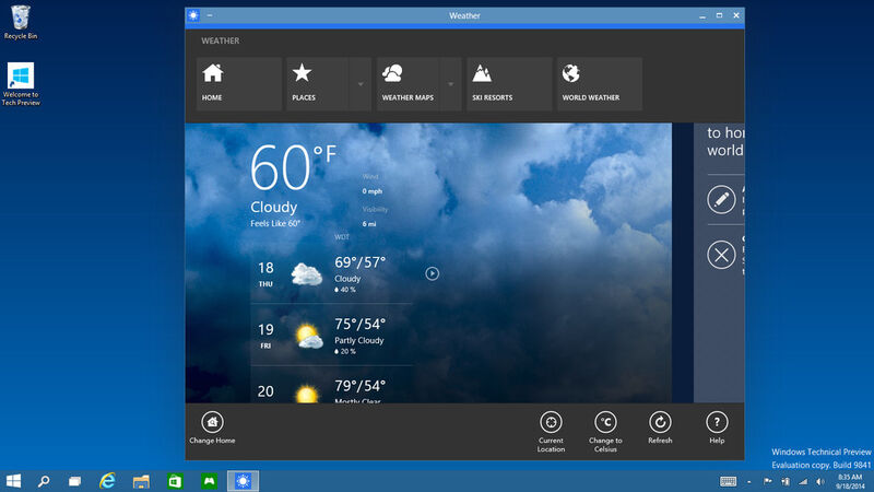 Apps aus dem Windows Store öffnen sich in der neuen Windows Version wie Desktop Programme (Microsoft)