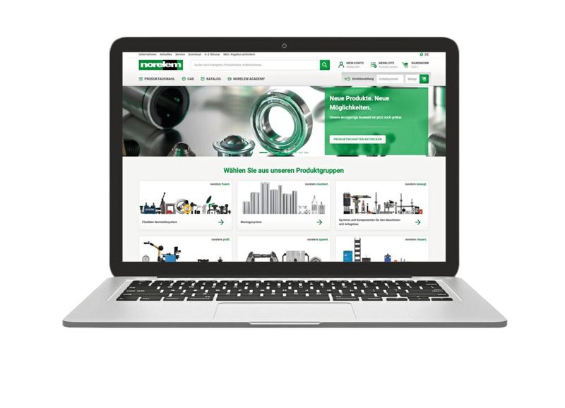 Im Norelem Onlineshop finden sich inzwischen über 100.000 Artikel, er ist übersichtlich aufgebaut und bietet nach einer Überarbeitung jetzt noch mehr Features und Komfort. (Bild: Norelem)