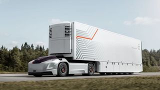 Der Lkw der Zukunft ist ein reines Fahrgestell mit Motor. Ein Fahrerhaus braucht es dann nicht mehr. (Volvo)