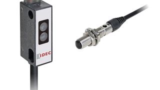 Die Subminiatur-Lichtschranken der Serie SA1N sind als Blockmodell (links) oder als Zylindermodell (rechts) erhältlich. (Bild: APEM)