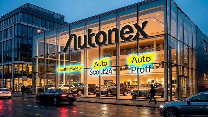 Autoscout 24, Autoproff und Leasingmarkt sind künftig Teil von Autonex, einer neu formierten Marktplatzgruppe.(Bild:  Gemini / KI-generiert)