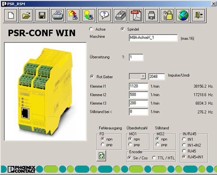 Konfiguration des PSR-RSM4 mittels der Parametrieroberfläche PSR-CONF-WIN.  (Bild: Phoenix Contact)