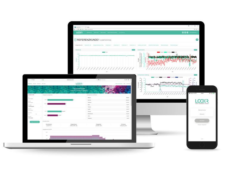 Die herstellerunabhängige App Looxr Druckluft 4.0 soll Unternehmen dabei helfen, bis zu 50 % Druckluft einzusparen. Eines der Alleinstellungsmerkmale sind die realen, gemessenen Daten, die der App-Nutzer in sein Energiemanagement implementieren kann. Für den Anwender ergeben sich dadurch viele ökonomische und ökologische Vorteile. (Looxr)