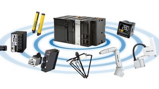 Der Integrated Robotic Controller synchronisiert Roboter und Steuergeräte. Die neue Lösung ermöglicht innovative Fertigung in virtuellen sowie Remote-Umgebungen. (Omron)