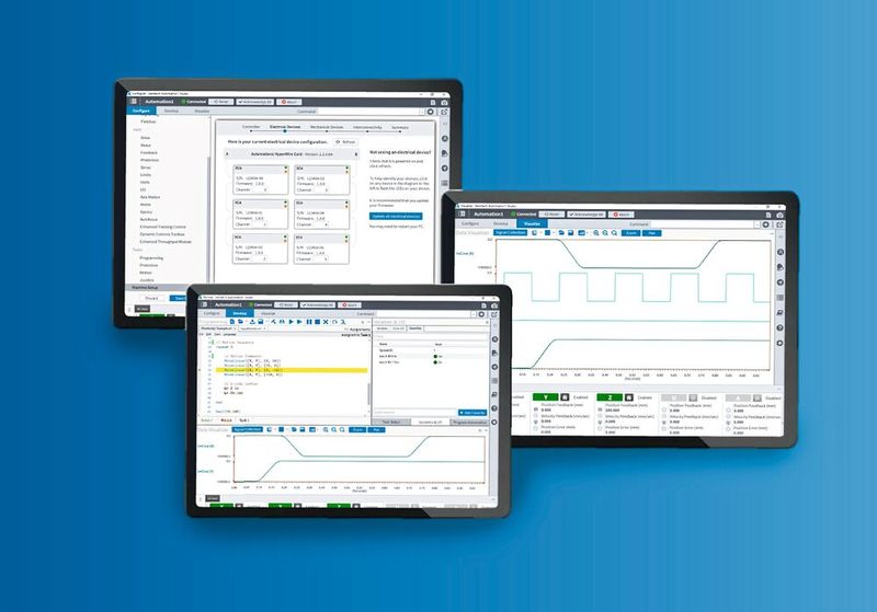 Leistung trifft auf Benutzerfreundlichkeit: Die Steuerungsplattform Automation1 ermöglicht die direkte Ansteuerung von Servo- und Schrittmotoren, Galvo-Scan-Köpfen, piezoelektrischen Aktoren und verschiedenen anderen Geräten. Die einzelnen Achsen sind über den HyperWire-Bus verbunden, den leistungsfähigsten Kommunikationsbus der Motion-Control-Branche. (Bild: Aerotech)