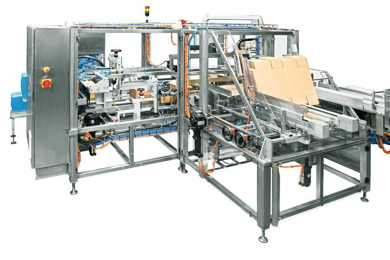 Mit dem Lifgo Linear Doppel 5.1 treibt der Verpackungsmaschinenhersteller Schäfer & Flottmann eine Vakuumvorrichtung für die Zuführung von Kartonzuschnitten an. (Leantechnik)