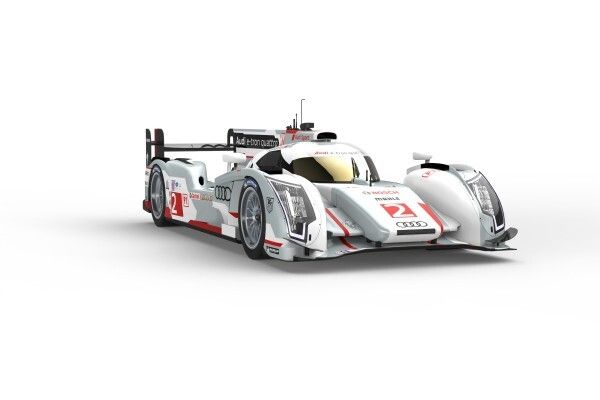 Der neue Audi R18 e-tron quattro: für die Rennsaison 2013 wurde der Rennbolide mit Hybridantrieb gründlich überarbeitet (Bild: Audi Motorsport)