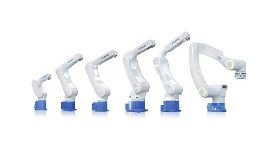 Die Modellpalette der neuen Motoman Next-Industrieroboter (NEX-Serie) von Yaskawa reicht von 7 bis 35 kg Traglast.(Bild:  Yaskawa Europe)