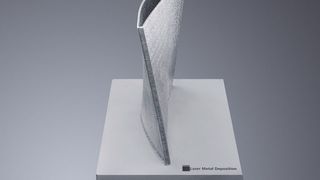 Mit dem LMD-Verfahren lassen sich Bauteile nicht nur reparieren, sondern auch komplett generieren, wie diese Flügelstruktur. (Trumpf)