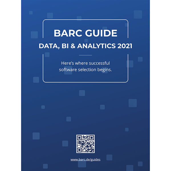 Mit dem Guide Data, BI & Analytics 2021 gibt das BARC Hilfestellung bei der Software-Suche.