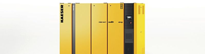 Schraubenkompressoren sind das zuverlässige Rückgrat der industriellen Drucklufterzeugung. Die innovative CSD/CSDX-Baureihe von Kaeser Kompressoren mit zahlreichen Features produziert diese noch effizienter, zuverlässiger und energiekostensparender als je zuvor.(Bild:  Kaeser)