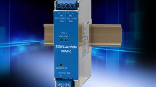 Das Parallel-/Redundanzmodul für DIN-Schiene setzt 2 x 20 A in 1 x 40 A um. Es bietet Lastausgleichs-Anzeige, 150 Prozent Überlast für 4 Sekunden sowie niedrige Verluste.  (TDK)