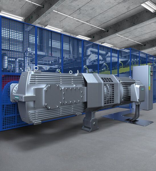Integrated Drive Systems im praktischen Einsatz: Bei einer Förderanlage sind Getriebe, Motor und Umrichter perfekt aufeinander abgestimmt. (Siemens)