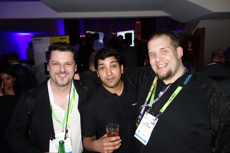 (v. l.) Carsten Berger, Growth Agency, Raymond Rodrigues, technikPR, und Jens Gottsleben, Alphacool. (IT-BUSINESS)