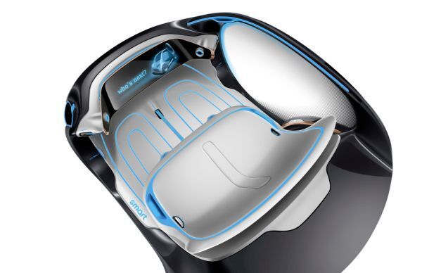 Das autonome Konzeptfahrzeug smart vision EQ fortwo: So sieht das Carsharing der Zukunft aus.  (Daimler)