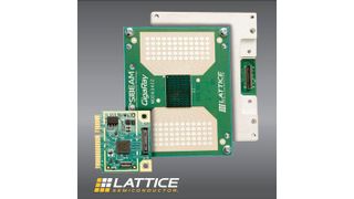 Antennen-Array: Die GigaRay-Module sind extrem kompakt und ermöglichen das rein elektronische Ausrichten der Funkstrahlung per Phasensteuerung.  (Lattice Semiconductor)