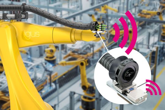 Für eine smarte Überwachung der Zugkräfte von Triflex Energiekettensystemen hat Igus den neuen smart plastics Sensor TR.P entwickelt. (Bild: ©  Gorodenkoff - stock.adobe.com / Igus)