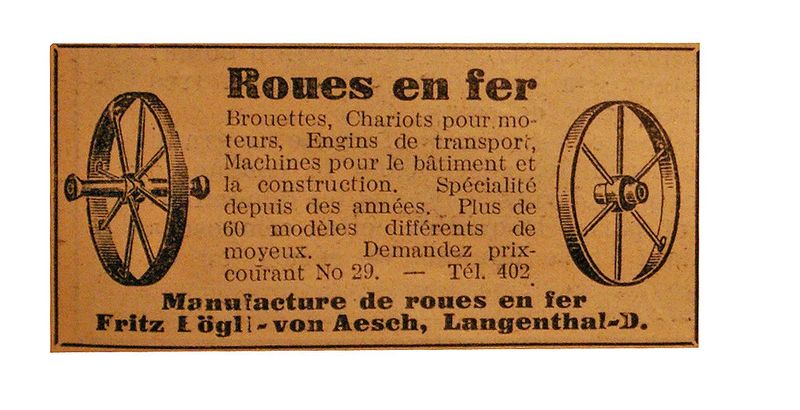 Publicité originale datant de janvier 1933, date de l'éclosion du MSM, Marché Suisse des Machines. (Image: MSM / Document d'archive)