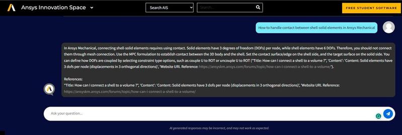 AnsysGPT: Auf Basis von ChatGPT bietet Ansys einen KI-Assistenten an, der den Support unterstützen soll. Derzeit läuft der Test mit der Beta-Version. Markteinführung ist 2024.(Bild:  Ansys)