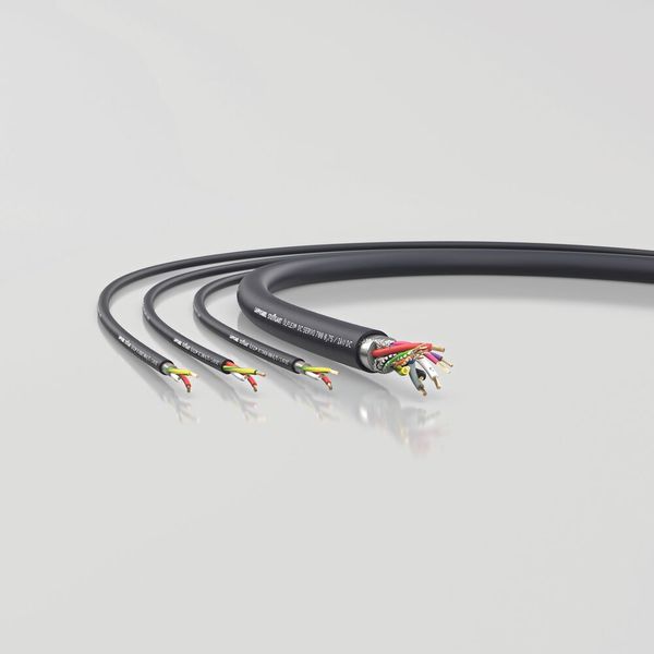 Lapp hat bereits Kabel entwickelt, die sich für den Einsatz mit Gleichstrom eignet (im Bild: Ölflex DC Robot 900). Die Farbcodierung der Adern entspricht der Norm DIN EN 60445 (VDE 0197):2018-02 für DC-Leitungen. (Bild: Lapp)