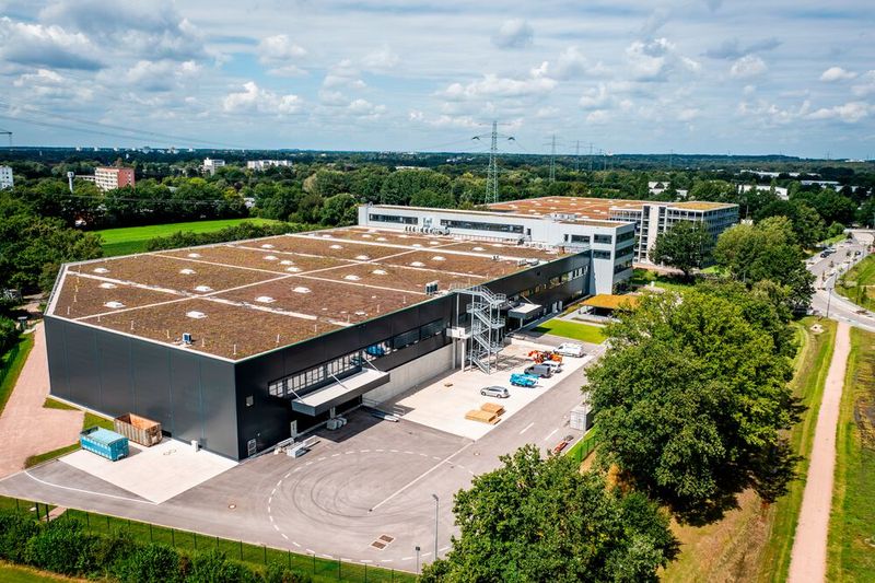 Außenansicht des neuen Gigahub in Hamburg (Bild: Garbe Industrial Real Estate)