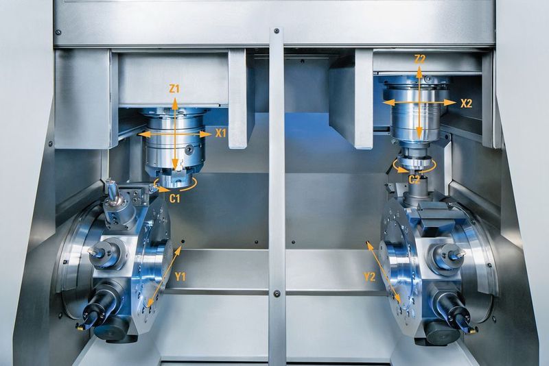 In den neuen VL-Maschinen für die Bearbeitung von Futterteilen sorgen kraftvolle, wassergekühlte Motorspindeln bis zu 32,4 kW Leistung (bei 40% ED) für eine hohe Produktivität. (Emag)