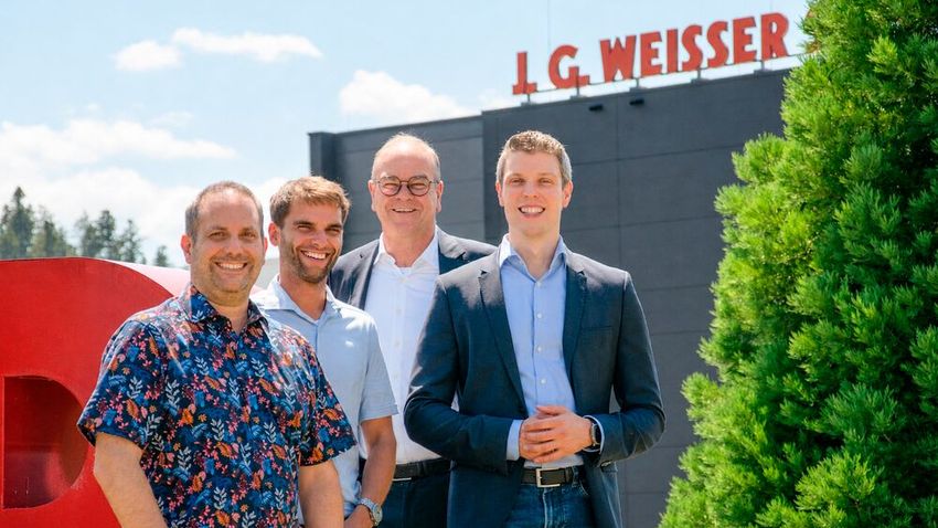 Das Team von J. G. Weisser: Marc Asel, Janik Dorer, Ansgar Lienert und Hannes Beck (v. l.). (Bild: J. G. Weisser)