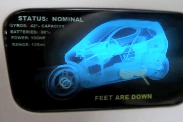 Die Zustandsanzeige informiert über Ladezustand, verfügbare Leistung, Reichweite und vieles mehr (Bild: Lit Motors)