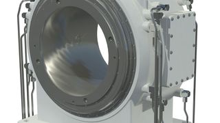 Durch die hydrostatische Lagerung werden anders als bei wälzgelagerten Ringlünetten hohe Drehgeschwindigkeiten ermöglicht. (Bild: Rückle)