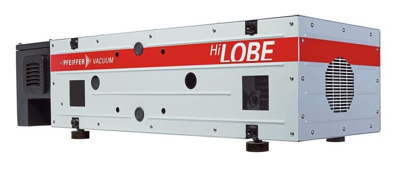 2019: The new high-performance vacuum pump in the Hilobe range is presented at Hannover Messe. Area of use: low and fine vacuum applications  (Pfeiffer Vacuum)