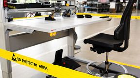 Die Einrichtung einer Electrostatic Protected Area (EPA) zählt im ESD-Schutz zu den Grundlagen. Für diesen klar abgegrenzten Bereich gelten strenge Zugangsbeschränkungen  (Bild: item)