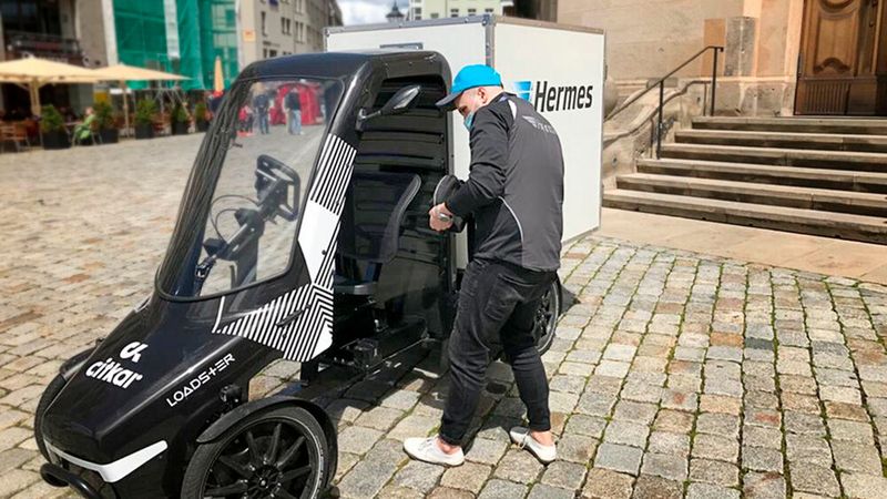 In Deutschland experimentierte etwa der Logistikdienstleister Hermes mit Vierrad-Pedelecs.(Bild:  Hermes)