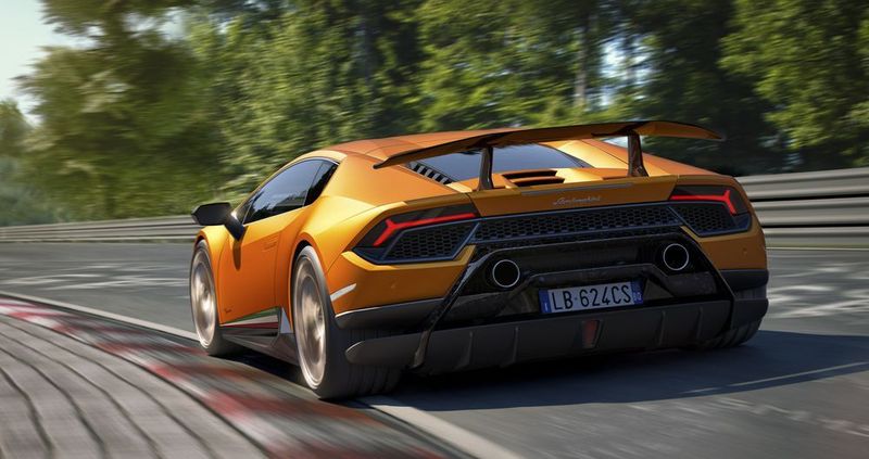 Auch nur kurze Zeit Rekordhalter war der Lamborghini Huracán Performante, der einen drei Jahre alten Porsche-Rekord kassiert hatte. (Lamborghini)