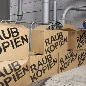 5.000 gefälschte CDs vor der Müllverbrennungsanlage Zürich. (Quelle: BSA)