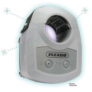 Die Elevate-Geräte lassen sich an Förderbandanlagen einfach installieren. Etwa an die Förderbandabstreifer.(Bild:  Flexco Europe)